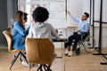 Person With Disability Giving Presentation Royalty Free Stock Photo