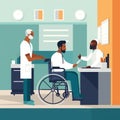 A person with disability receives care unrelated to their disability from a knowledgeable provider