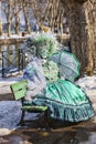 Person Disguised in a Green Costume