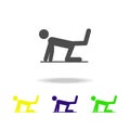 the person is doing a sports exercise multicolored icons. Element of sport multicolored icons Can be used for web, logo, mobile Royalty Free Stock Photo