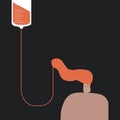 Person donating blood vector illustration