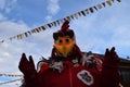 Person dressed in a festive costume celebrating the Fasching carnival parade in Germany