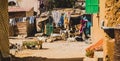 Person dryin clothes senegal