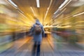 Person entering the store, female walking