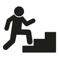 Person exit run icon simple vector. Help fire