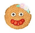 The person, face pancake Royalty Free Stock Photo