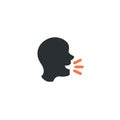 Person face talking icon illustration emoji