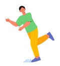 Person fall vector concept