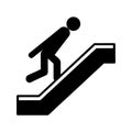 Person Falling Down Escalator Vector Icon Isolated on White Background Royalty Free Stock Photo