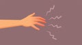 Numb Hand Feeling Tingly Vector Concept Illustration