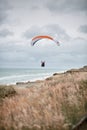 A person flying a kite