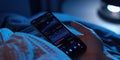 Advanced sleep monitoring technology with futuristic data visualization and analysis AIG62