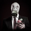 Person in a gas mask Royalty Free Stock Photo