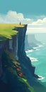 Eerily Realistic Cliff Masterpiece Overlooking The Ocean