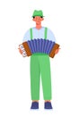 Person in german traditional clothes vector