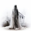 Ethereal Ghost Art: Haunted In White - Large-scale Figuration