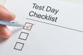Test Day Planning Checklist Royalty Free Stock Photo