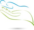 Person and Hand, Massage and Physiotherapy logo