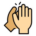 Person handclap icon vector flat Royalty Free Stock Photo