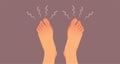 Numb Feet Feeling Tingly Vector Concept Illustration