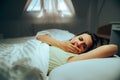 Tired Woman feeling Sleepy and Yawning in the Morning Royalty Free Stock Photo