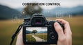 Photographer Adjusting Camera Composition Royalty Free Stock Photo