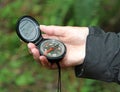 Person holding a Compass Royalty Free Stock Photo