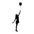 person holding flying balloon vector Royalty Free Stock Photo