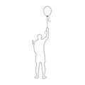 person holding flying balloon vector Royalty Free Stock Photo