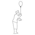 person holding flying balloon vector Royalty Free Stock Photo