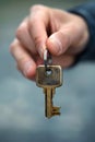 A person holding a key in their hand with the other on top, AI Royalty Free Stock Photo