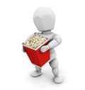 Person holding popcorn Royalty Free Stock Photo