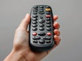 A person holding a remote control Royalty Free Stock Photo