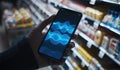 AI-Generated Waveform on Smartphone Royalty Free Stock Photo