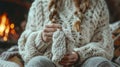 Person Holding Two Balls of Yarn