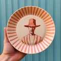 Quirky Ceramic Plate With Iconic Pop Culture References