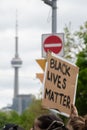 Black Lives Matter Protest in Toronto, Ontario Royalty Free Stock Photo
