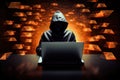 A person in a hoodie is seated in front of a laptop, engaged in work or study, Cyber security awareness, Suspect emails alert, AI