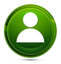 Person icon glassy green round button illustration