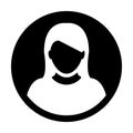 Person icon vector female user profile avatar