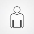 Person vector icon sign symbol Royalty Free Stock Photo