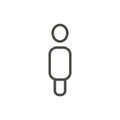 Person icon vector. Line human symbol.