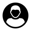 Person icon vector male user profile avatar symbol