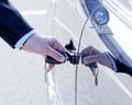 Person Inserting Car Key Royalty Free Stock Photo