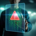 Holographic warning signal Royalty Free Stock Photo