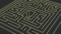 Person in Intricate Maze, Problem Solving Challenge, vector design Generative AI Royalty Free Stock Photo