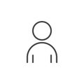 Person line icon, outline vector sign