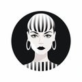 Minimalistic Fashion Illustration Logo With Retro Charm