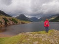 Person looking over Wast Water in the Lake District, Northern England