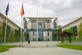 Person looking to the federal chancellerey bundeskanzleramt in